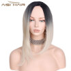 AISI HAIR Synthetic Short Wigs for Black Women Omble Straight Blonde Wig African American Hair