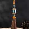 Kang car treasure car pendant car pendant jewelry turn through the wheel Tibetan Buddhist alloy turn round blue