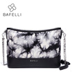 BAFELLI autumn&winter new arrival genuine horse fur shoulder bag vintage Ink painting bucket bolsa feminina black women bag