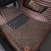Goodyear Car mats wire ring surrounded by double-layer foot mats new sagitar Lang Yi Tiguan L new Carola Rayfu Ruisi car custom fly Fan series brown