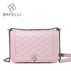 BAFELLI women bags split leather diamond lattice chains blue shoulder bags handbags women famous brands crossbody bag for women