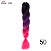 Silky Strands 24 100g Ombre Synthetic Braiding Hair Extensions For Crochet Braids Kanekalon Jumbo Braids Two Tone Ombre Color 1p