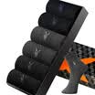 Playboy cotton socks mens tube breathable casual short socks business mens socks 6 pairs gift box black 2 dark flower gray 2 Navy 2