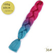 AISI HAIR Ombre Kanekalon Braiding Hair Extensions 24inch 100g Synthetic Jumbo Braids Hair Fiber Pink Purple Blue Green 1pce