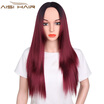 Synthetic 7 Color Ombre Wigs for Black Women Long Straight Cosplay Grey Hair