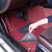Xinjian surrounded by double-layer wire ring car mat wire ring leather double-layer detachable car mat wine red hanging embroidery wine red silk ring