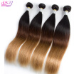 QDKZJ Ombre Brazilian Hair Body Wave 1 Bundle 3 Tone 1b 4 27 Blonde Human Hair Weaves Non Remy Hair Extensions