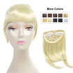 Fashion Clip On Bangs Brown Fringe Hair Extensions Synthetic Hairpieces Clips in Hair Bang False Short Flat Bangs Two Side