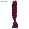 Ishow 24inch Synthetic Braiding Hair Pure Color HighTemperature KanekalonJumbo Braid Hair Extensions Crochet Yaki Texture 1pc100g