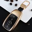 Di Gallon 2017 new Mercedes-Benz E-class metal key shell Mercedes-Benz E200 E300L car key bag leather keychain black