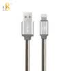 D8 MFI Certified Apple Data Cord Leather Knitting Fast Charge Source iPhone8X7plus6s65s Charging Data Cable 1 Meter Gray