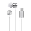 YOTA3 Headphones In-Ear Computer Sports Games Line-Controlled Subwoofer Headset Type-C Headphones Silver