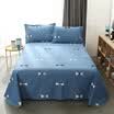 Yingxin textile cotton bedding high count high density cotton twill single sheets 155 230 simple elements blue A version