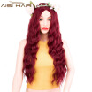 Synthetic Red Black Curly Heat Resistant Hair Long Wave Wigs for Black Women