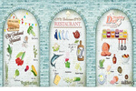 Photo wallpaper 3D fruit vegetable brick wall wallpaper restaurant tea shop hot pot wallpaper mural