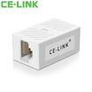 CE-LINK Cable Connector RJ45 Cable Connector Extender Gigabit Network Module Shield Connection Cable Crystal Head Dual Head Super 6 White Single Pack 1701