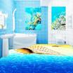 Free Shipping Beach shell 3D stereo flooring wallpaper living room park decorative waterproof floor mural 250cmx 200cm
