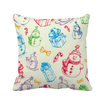 Christmas Snowman Gift Festival Square Throw Pillow Insert Cushion Cover Home Sofa Decor Gift