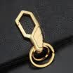 Huazhe Automobile Zinc Alloy Keychain Simple Key Chain Business Household Men&Women Gift Keychain Double Ring Pearl Chrome