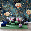 Custom photo wallpaper Hand painted flower garden wallpaper living room bedroom wallpaper mural