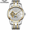 GUANQIN Mens watch business waterproof automatic mechanical watch hollow sports watch
