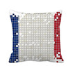 France Simple Grid National Flag Square Throw Pillow Insert Cushion Cover Home Sofa Decor Gift