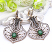 Vintage Long Drop Earring Turkish Antique Gold Hollow Floral Jewelry Earrings For Women Arabesque Brincos Pendientes Mujer Moda