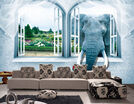 Custom 3d mural 3D embossed wallpaper non-woven wallpaper living room children room TV background fake window wallpaper mural