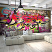 Custom Photo Wallpaper Fashion Personality Graffiti Letters Wallpaper Bar KTV Dance Studio Bedroom Backdrop Wall Mural Wallpaper