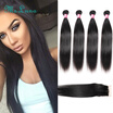 4 Bundles Straight Hair With Closure 8A Peruvian Straight Virgin Hair With Closure Human Hair Peruvian Virgin Hair With Closure