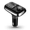 SAST Car Charger Dual USB Port Bluetooth Music Player Cigarette Lighter Voltage Measurement LED Display AY-T67