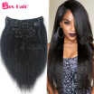 Clip In Hair Extensions Human Hair Italian Yaki Straight Clip In Extensions For Black Women Brazilian Virgin Hair Clip In Hair Zax