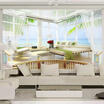 3D Stereo Sea View Balcony Mural Wallpaper Living Room TV Background Wall Paper For Walls 3 D Modern Space Expansion Home Decor