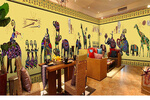 Custom 3d mural Retro India style elephant wallpaper yoga fitness health museum hotel large mural wallpaper