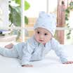 Jingdong joy joint name Bell kiss baby clothes newborn clothes open baby onesies clothing clothes romper B6151 blue 73 yards dog year commemorative