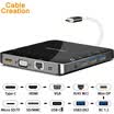 CABLE CREATION CD0442 Type-C Converter Connector USB-C to HDMIVGAMiniDP Network Card Apple Mac Docking Hub HUB Connection Screener