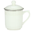 Jingdong supermarket clay figurine cup ceramic wishful 6 cup 350ml with a lid open cup business meeting office cup