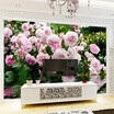 Custom 3D Mural Wallpaper Pastoral Style Pink Flowers Photo Fresco Living Room Bedroom Romantic Decor Papel De Parede Floral 3 D