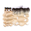 9A 613 Blonde Virgin Hair With Frontal 3 Bundles With Frontals Brazilian Virgin Human Hair Body Wave With Frontals