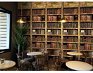 Photo wallpaper 3D stereo classical bookshelf wallpaper western restaurant tea coffee dessert shop background wallpaper mural