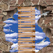 Free Shipping Walkway exhibition hall sky wooden bridge 3D outdoor waterproof adhesive floor painting wallpaper mural 250cmx200cm