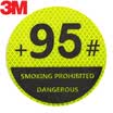 Adhesivos reflectantes 3M 95 cubierta de depósito de combustible advertencia de seguridad calcomanías de automóviles pegatinas de coche diámetro 105cm amarillo fluorescente