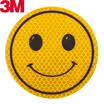 3M Reflective Smiley Security Warning Scratch Car Sticker Car Sticker Diameter 10cm Fluorescent Orange