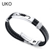UKO Scorpio Cuff Bracelet Men Jewelry Stainless Steel Silicone Chain Souvenirs&gifts for Male 19cm