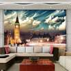 Custom Wall Mural Wallpaper London Big Ben City Night View Wall Decorations Living Room Bedroom Wallpaper Mural Papel Pintado 3D