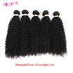 Alot Brand Double Weft Human Kinky Curly Hair 10 bundles Wholesale Kinky Cruly Indian Hair
