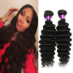 Brazilian Deep Wave Virgin Hair 3pcs 100gpcs Natural Black Human Hair Extensions Brazilian Deep Curly Virgin Human Hair Weaves