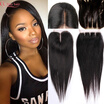 Brazilian Virgin Hair Straight Closure Cheap Human Hair Top lace Closure Bleached Knots Middle Part Brazilian Closure Straight