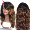 9A 1B30 Ombre Lace Front Wig With Baby Hair Loose Wave Brazilian Virgin Human Hair Wigs For Black Women