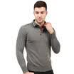 Antarctic Nanjiren N633C52181 thermal underwear men&39s business casual shirt collar plus velvet thick jacket black -3XXL